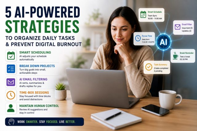 AI Strategies to Organize Daily Tasks and Prevent Digital Burnout AI strategies to organize daily tasks and prevent digital burnout