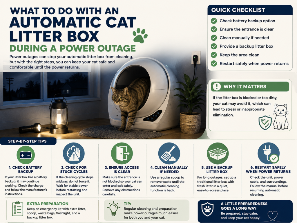 cat using an automatic litter box