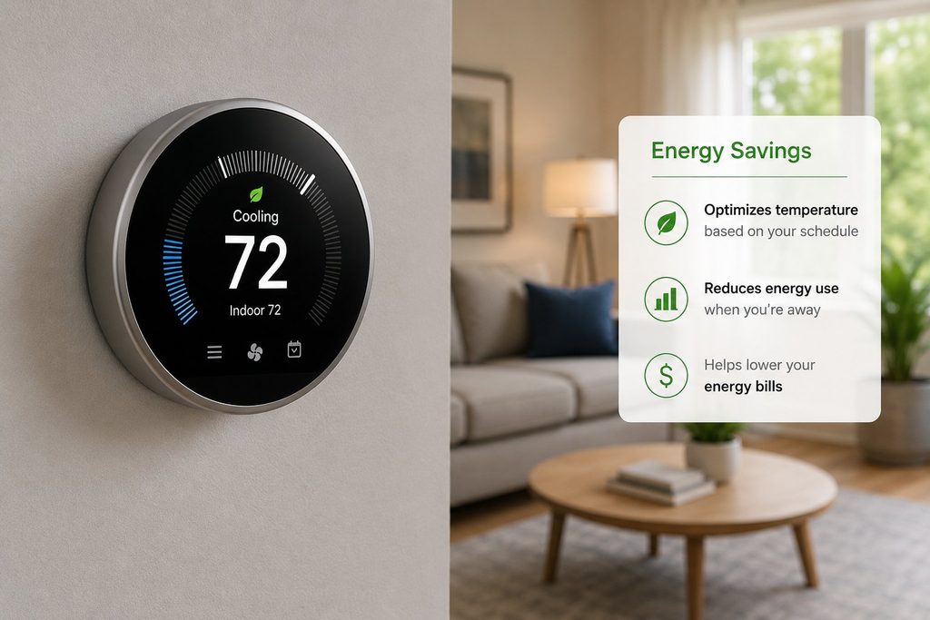 smart thermostat for energy efficient home